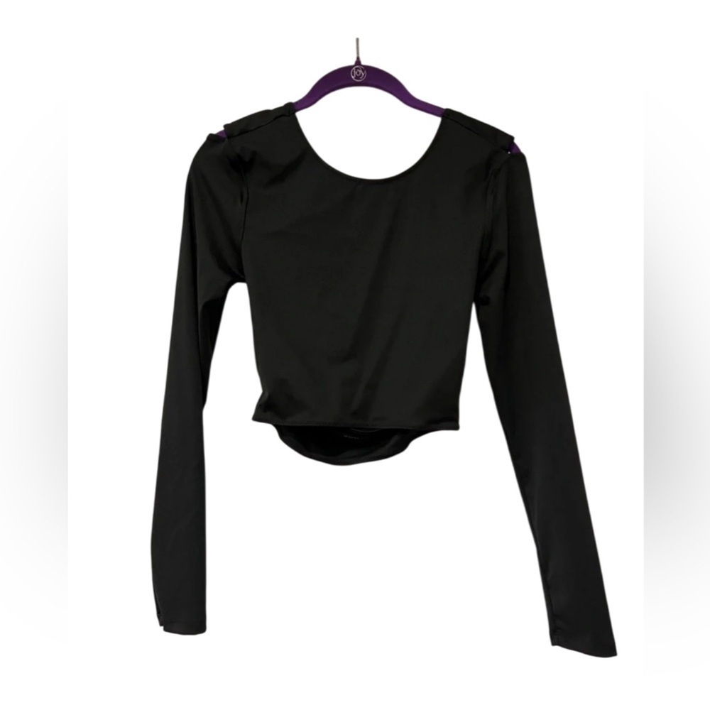 White Fox long sleeve top with criss cross back